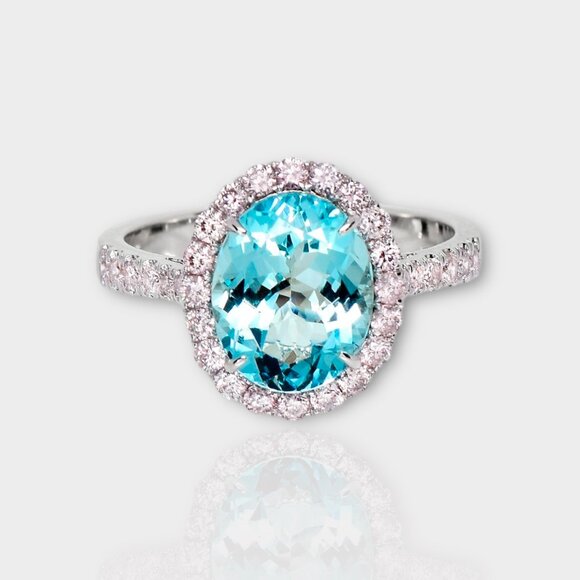 Blue Aquamarine Ring - Picture 2 of 7